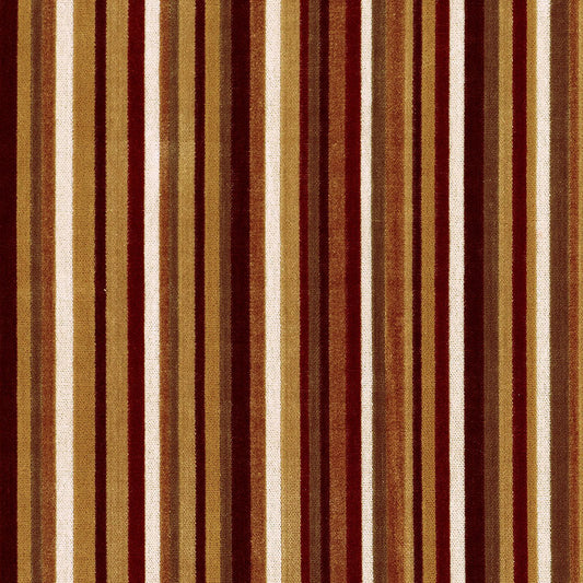 SCHUMACHER  CUT & PATTERNED VELVETS SYNCOPATED VELVET STRIPE VELVETS VELVETS BRONZE / WINE   - 55322