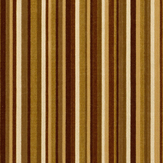 SCHUMACHER FABRIC  CUT & PATTERNED VELVETS SYNCOPATED VELVET STRIPE   CHAMOIS / MINK   - 55323