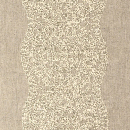 SCHUMACHER  ESSENTIALS: SHEERS & CASEMENTS II ALECON EMBROIDERED SHEER EMBROIDERIES,SHEERS & CASEMENTS EMBROIDERIES,SHEERS & CASEMENTS NATURAL   - 55421