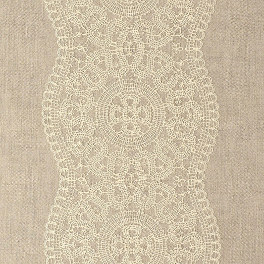 SCHUMACHER  ESSENTIALS: SHEERS & CASEMENTS II ALECON EMBROIDERED SHEER EMBROIDERIES,SHEERS & CASEMENTS EMBROIDERIES,SHEERS & CASEMENTS NATURAL   - 55421