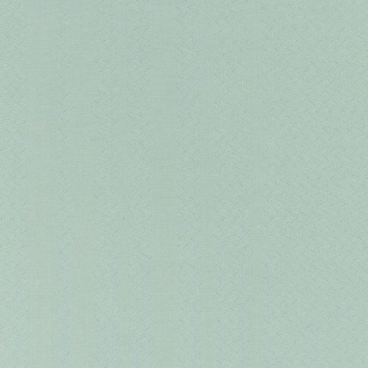 SCHUMACHER  ESSENTIALS: SMALL SCALE UPHOLSTERY FABRICS ZIG-ZAG EMBROIDERIES EMBROIDERIES AQUAMARINE   - 55452