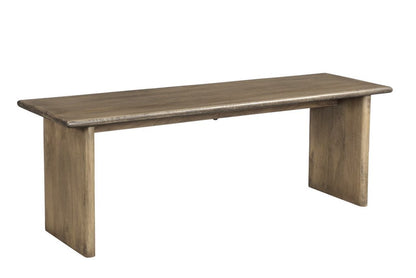 55" Brown Solid Wood Dining Bench
