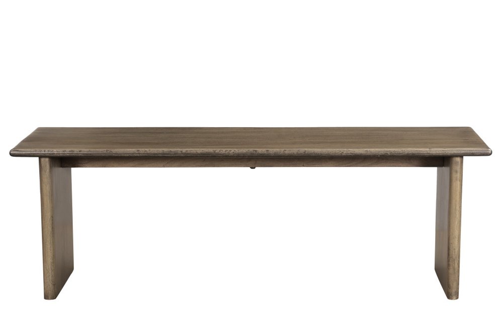 55" Brown Solid Wood Dining Bench