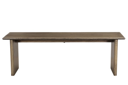 55" Brown Solid Wood Dining Bench