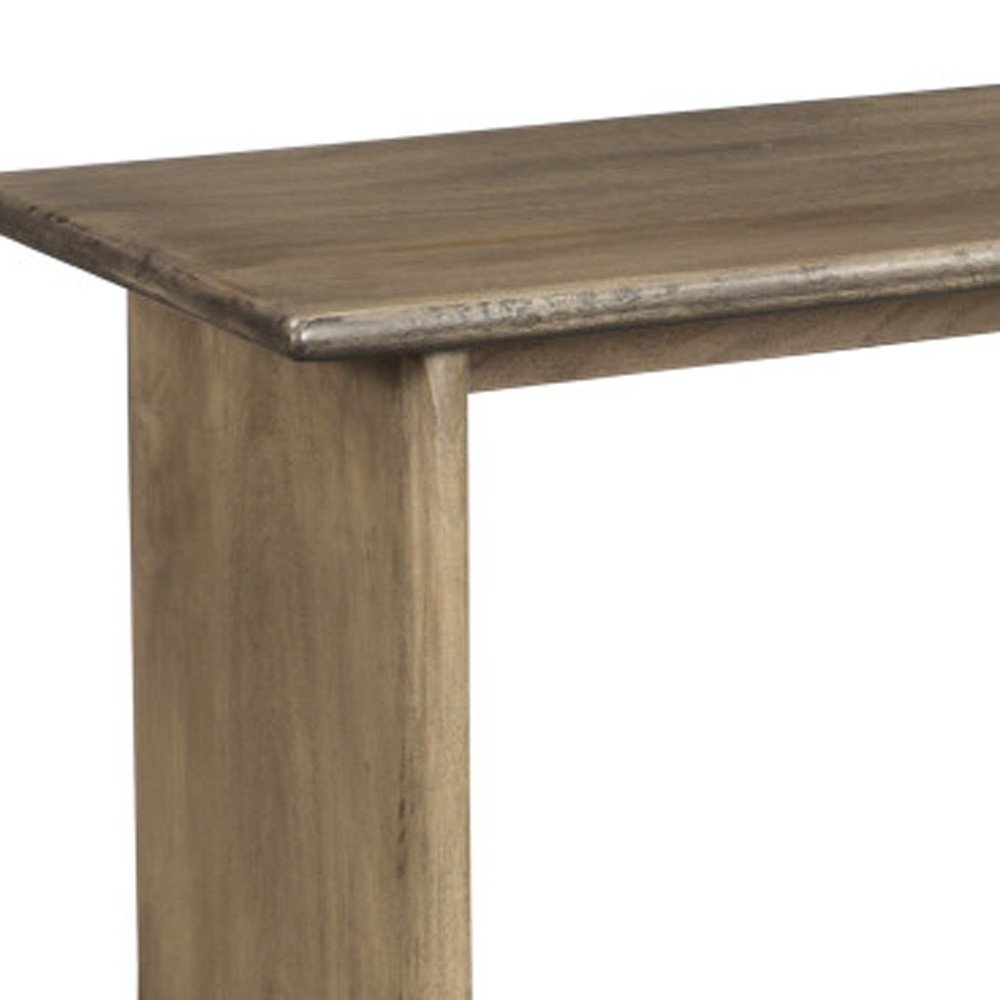 55" Brown Wood And Solid Wood Live Edge Dining Bench