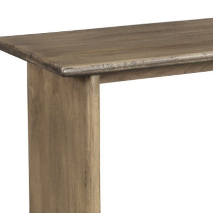 55" Brown Wood And Solid Wood Live Edge Dining Bench