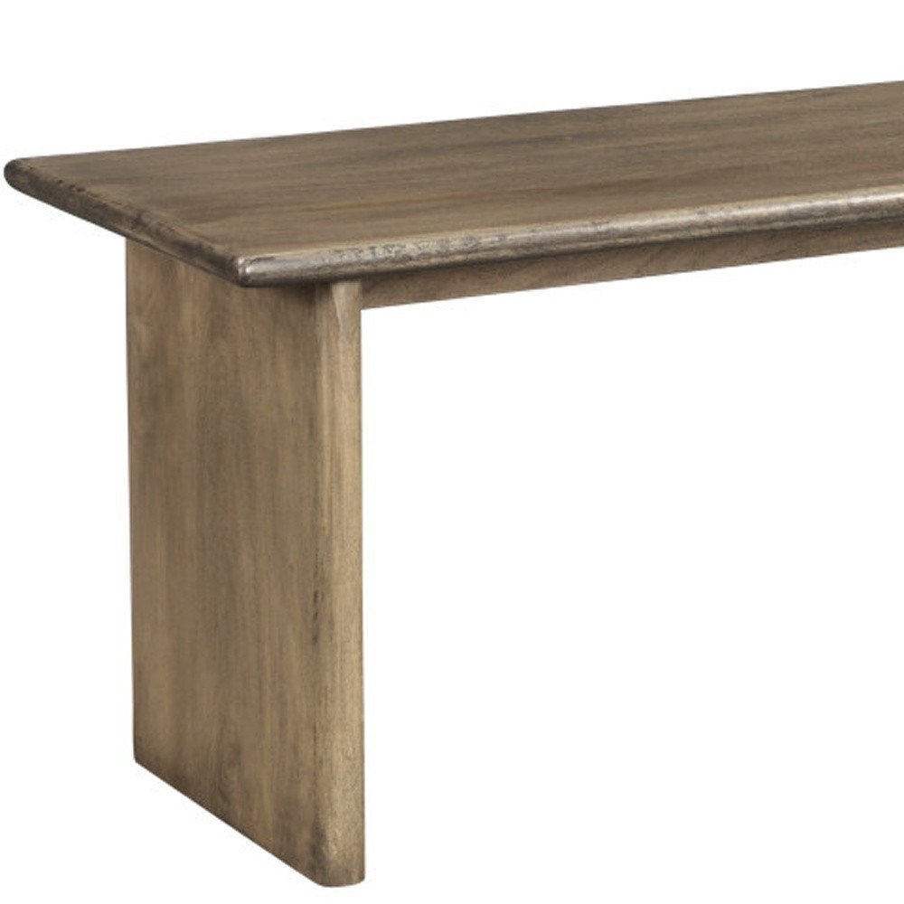 55" Brown Wood And Solid Wood Live Edge Dining Bench