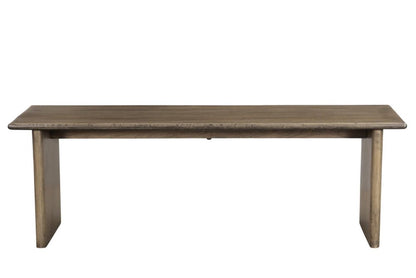 55" Brown Wood And Solid Wood Live Edge Dining Bench