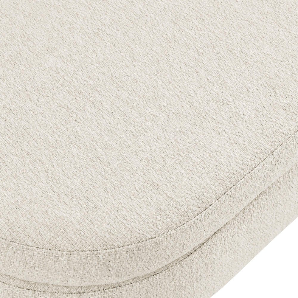 44" Beige and Brown Linen Upholstered Storage Bench with Flip Top