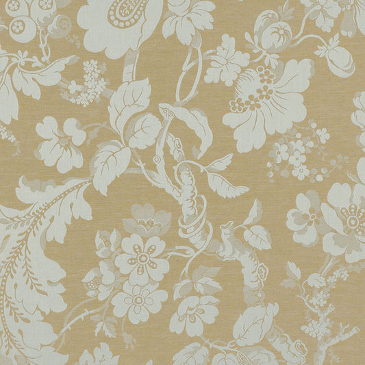 SCHUMACHER FABRIC  COUNTRY CHIC PONT ROYAL DAMASK   MOONSTONE   - 55662