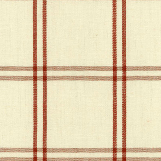 SCHUMACHER FABRIC  MATTHEW PATRICK SMYTH LUBERON PLAID   BITTERSWEET   - 55712