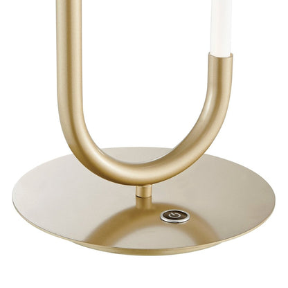 19" Gold Acrylic And Metal Mod Paper Clip LED Table Lamp