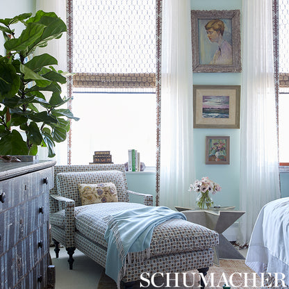 SCHUMACHER  ESSENTIALS: SHEERS & CASEMENTS SOPHIA SHEER STRIPE SHEERS & CASEMENTS SHEERS & CASEMENTS SNOW   - 55880