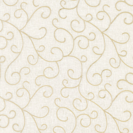 SCHUMACHER  RADIANCE SHEERS ADIA SHEER EMBROIDERY WOVEN WOVEN PARCHMENT   - 55980