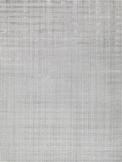 Gray linen-like woven rug texture with a subtle crosshatch pattern.