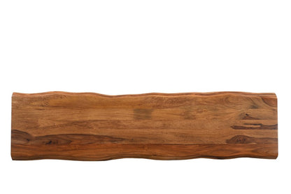 68" Brown Solid Wood Live Edge Dining Bench