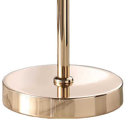 18" Gold Bedside Lamp With Novelty Shade