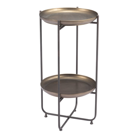 32" Bronze Steel End Table