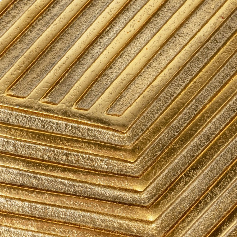 7" Black And Gold Aluminum Decorative Keepsake Box