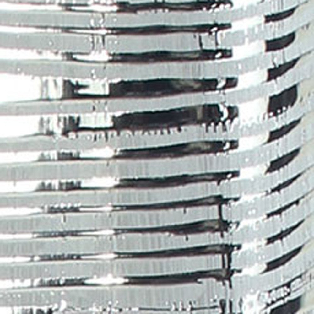 48" Silver Striped Tapered Ceramic Floor Vase