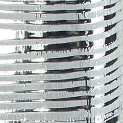 48" Silver Striped Tapered Ceramic Floor Vase