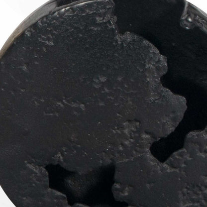 8" Black Hammered Round Aluminum Table Vase