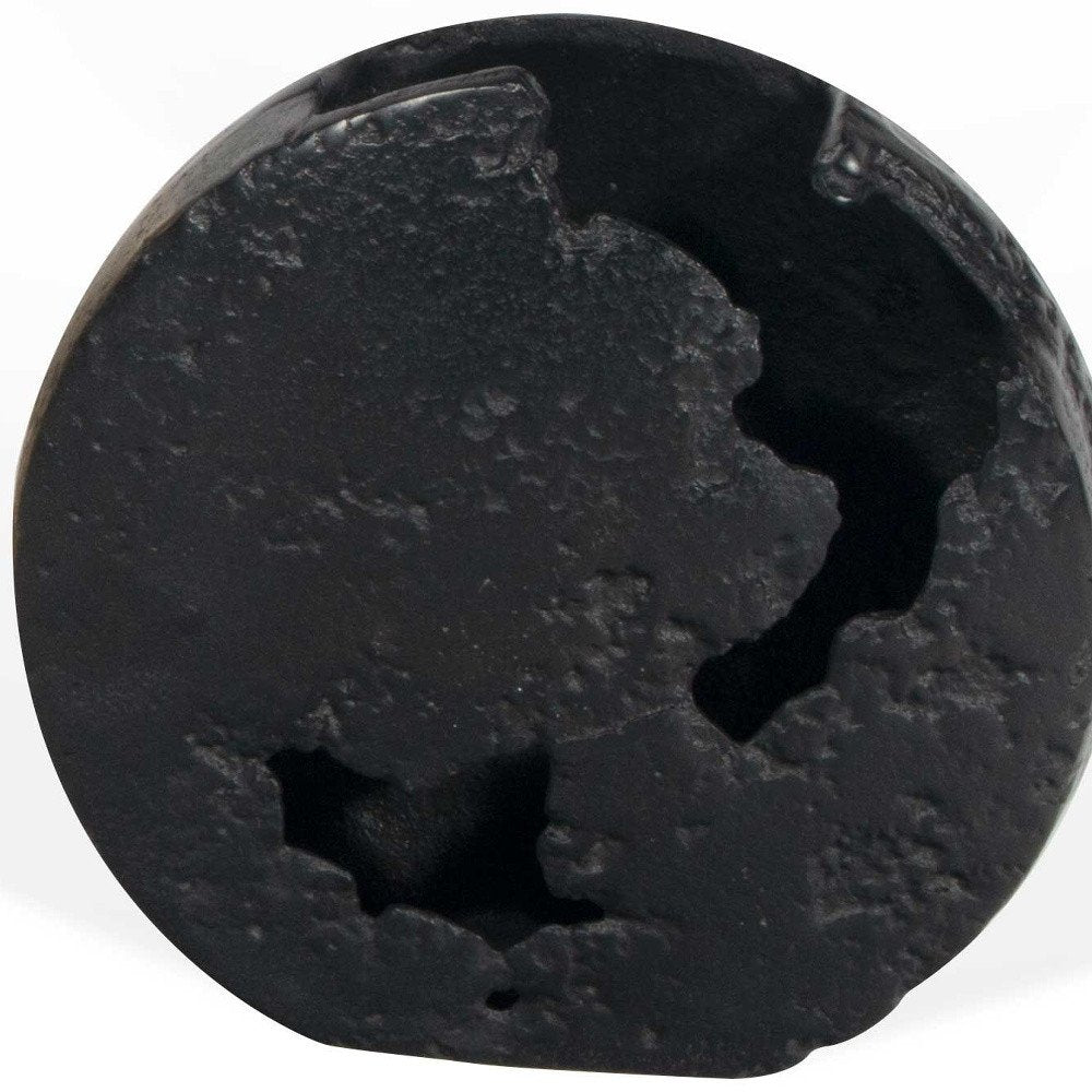 8" Black Hammered Round Aluminum Table Vase