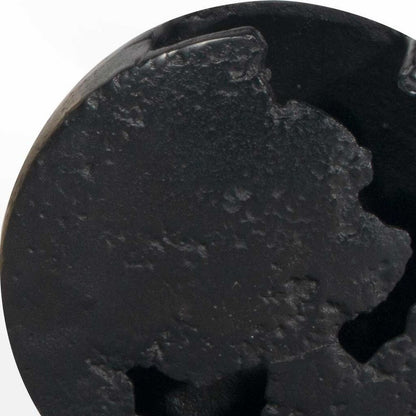 8" Black Hammered Round Aluminum Table Vase