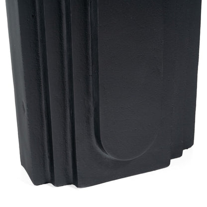 12" Black Geometric Aluminum Table Vase