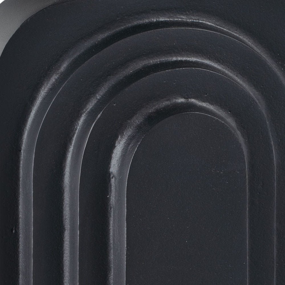 12" Black Geometric Aluminum Table Vase