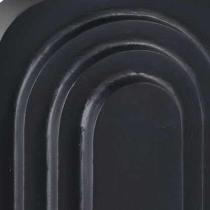 12" Black Geometric Aluminum Table Vase