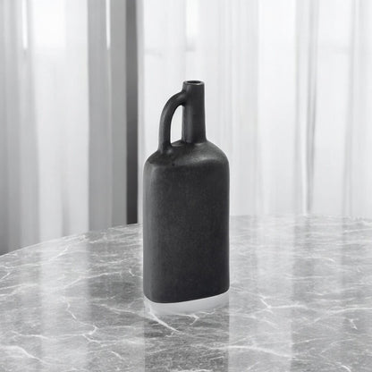 11" Gray Aluminum Jug Table Vase