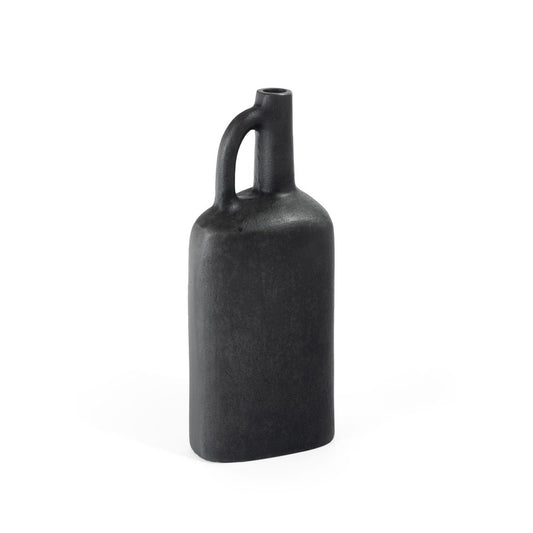 11" Gray Aluminum Jug Table Vase