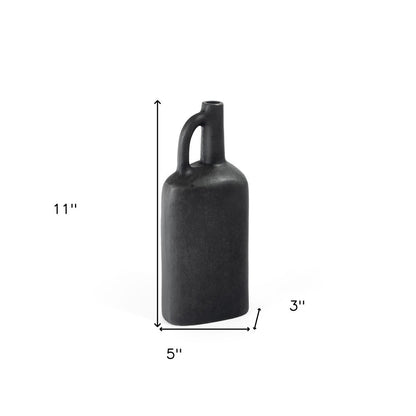 11" Gray Aluminum Jug Table Vase