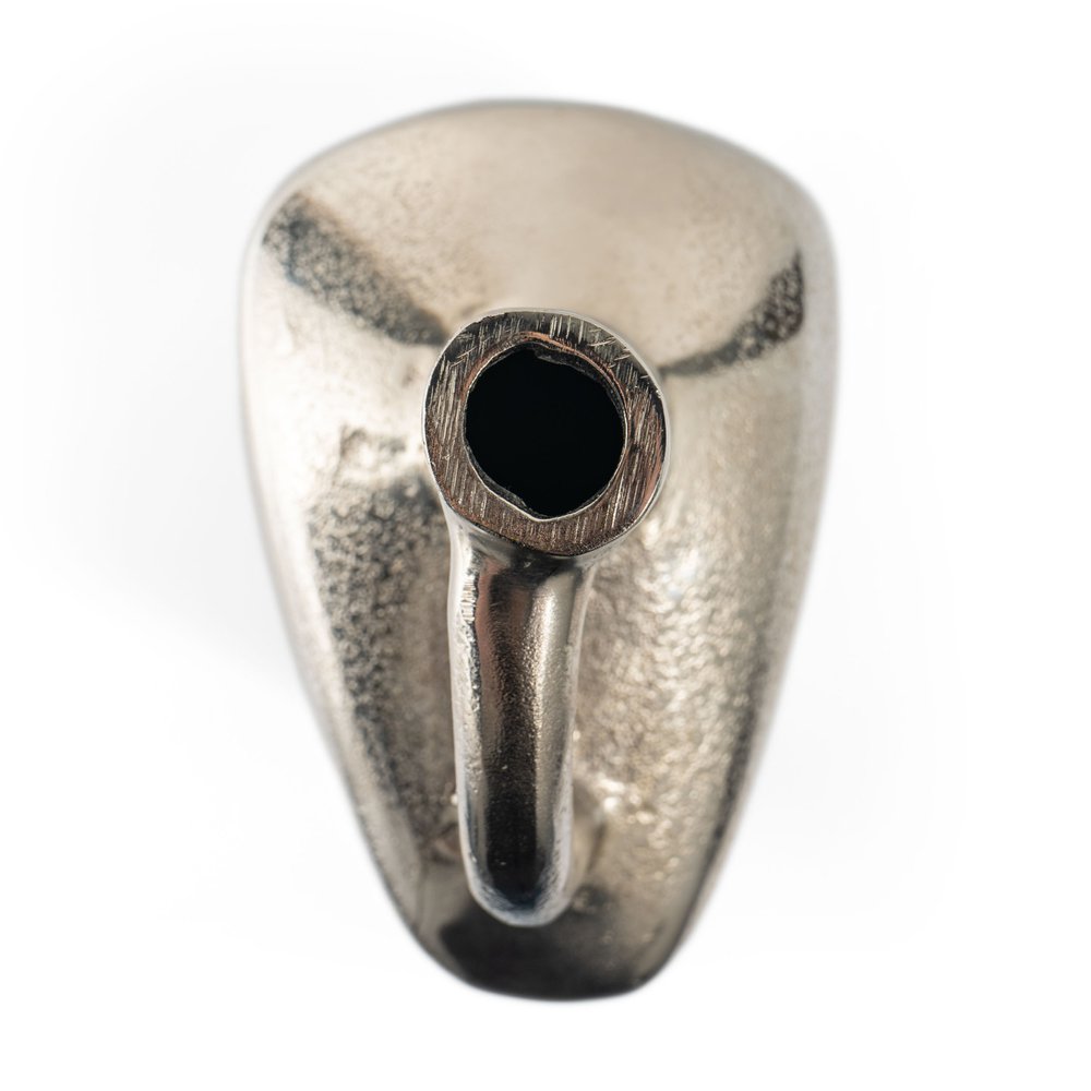 14" Silver Aluminum Jug Table Vase