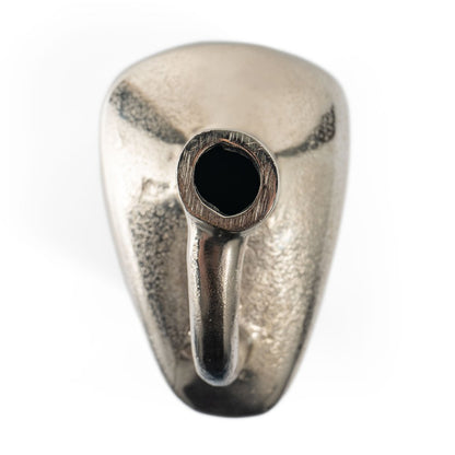 14" Silver Aluminum Jug Table Vase