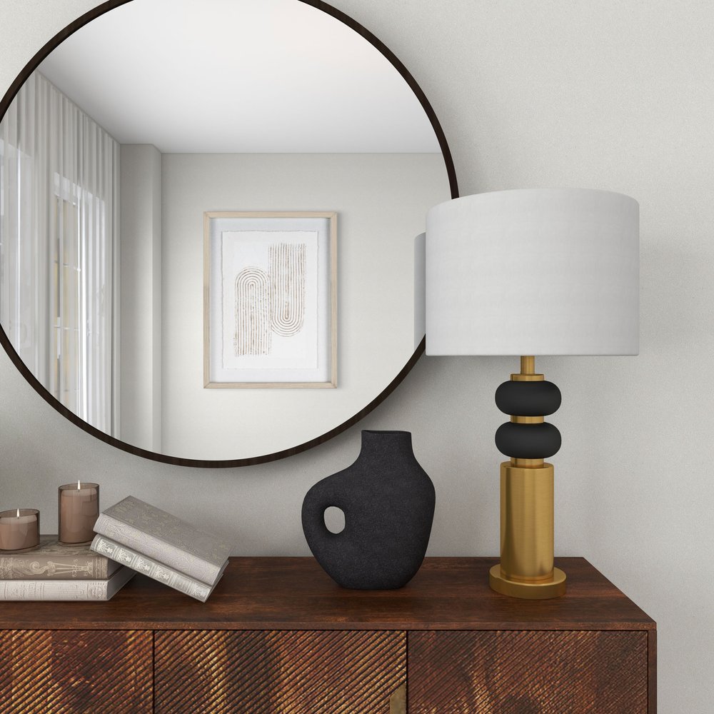 12" Black Aluminum Modern Abstract Table Vase