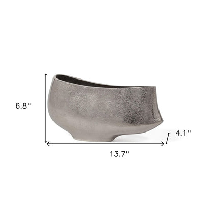 7" Nickel Aluminum Table Vase
