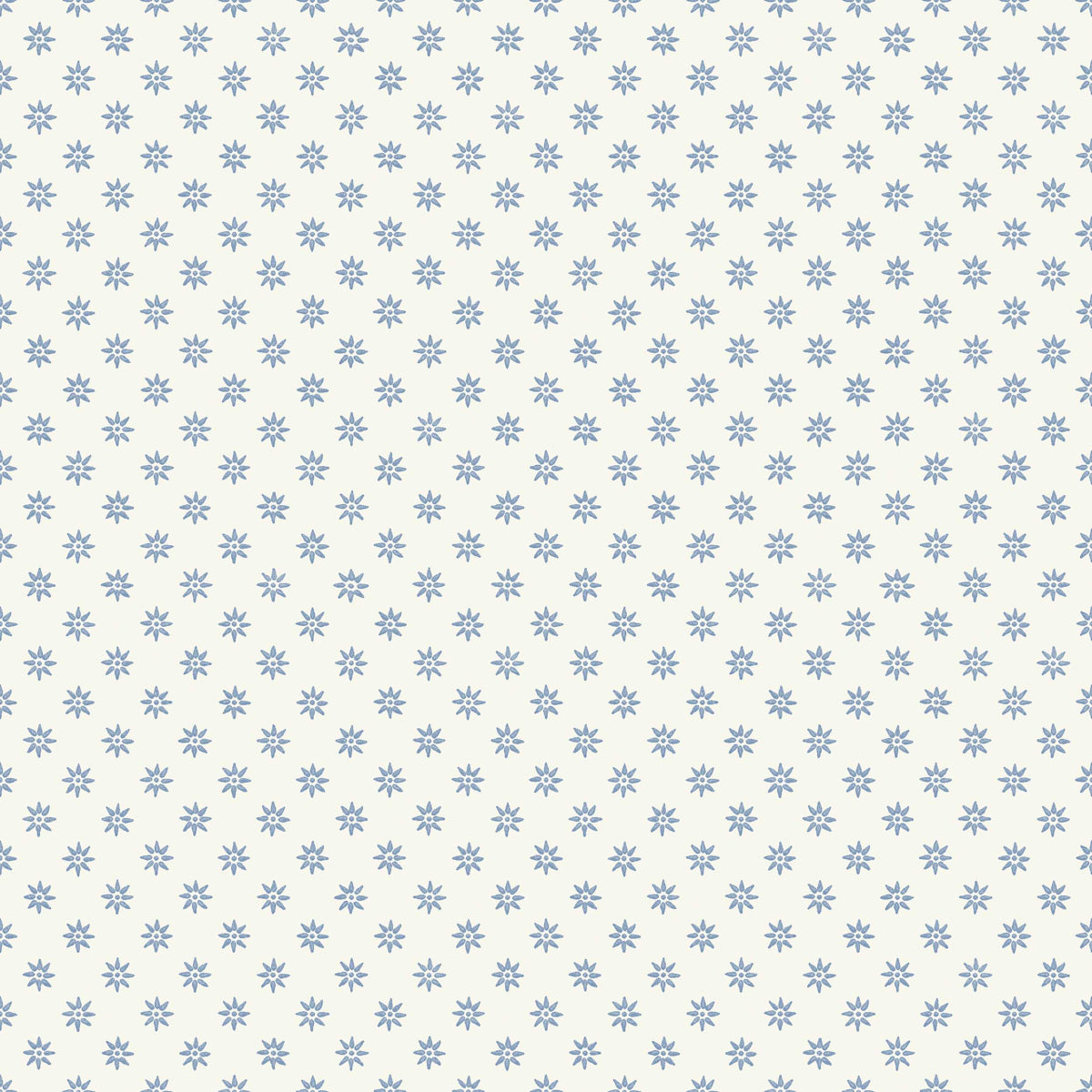 White background with a light blue repeating snowflake pattern; Nordic winter motif.