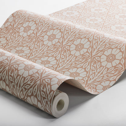 SCHUMACHER  Borastapeter NYPONROS   TERRACOTTA   - 5812