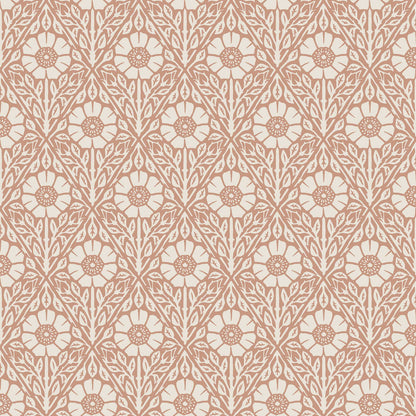 SCHUMACHER  Borastapeter NYPONROS   TERRACOTTA   - 5812