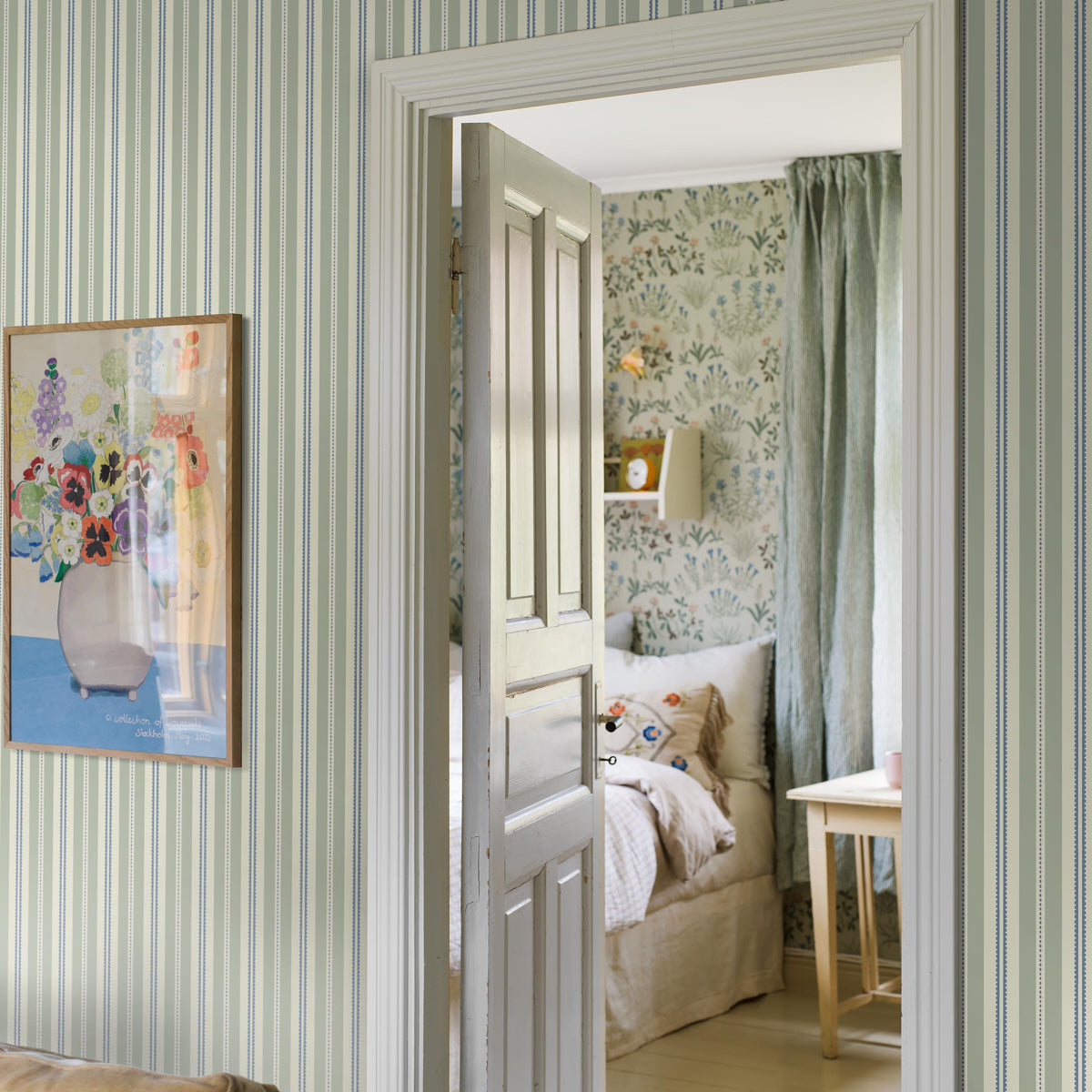 SCHUMACHER  Borastapeter HEDDA   BLUE , MINERAL   - 5817