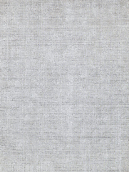 Light gray linen-like woven rug texture with a subtle heather pattern; 2' x 3' rug.