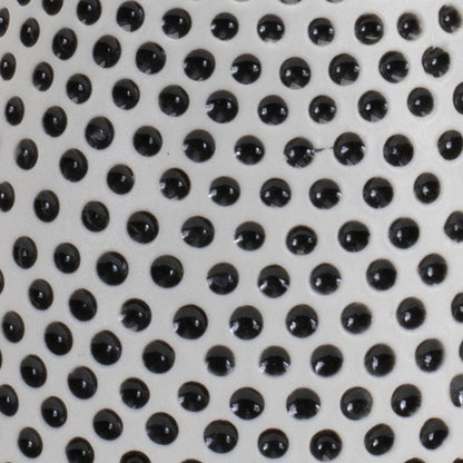 Set of Two Black And White Ceramic Round Table Vases