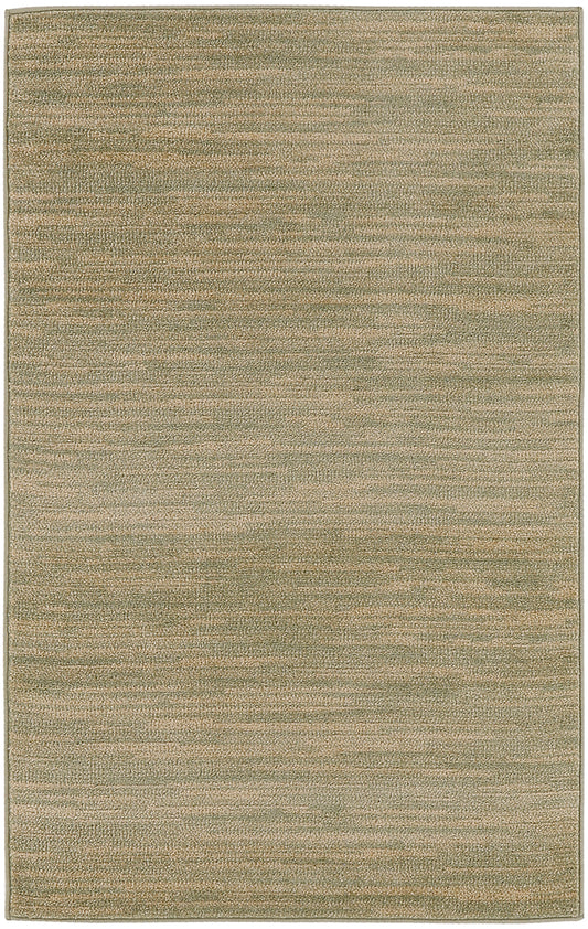 Neutral beige rectangular outdoor rug with subtle marled texture and low-pile flat-weave in greige tones; 3' x 5'.