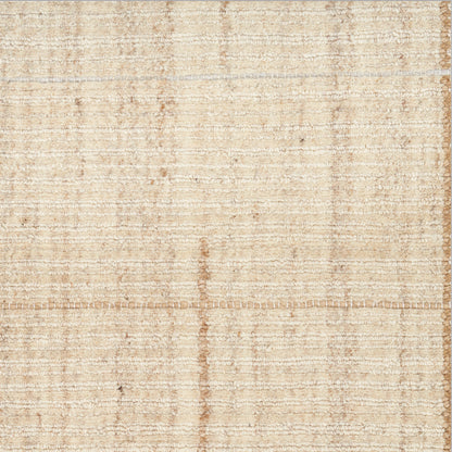 Rectangular beige flatwoven rug with natural texture and subtle crosshatch grid pattern.
