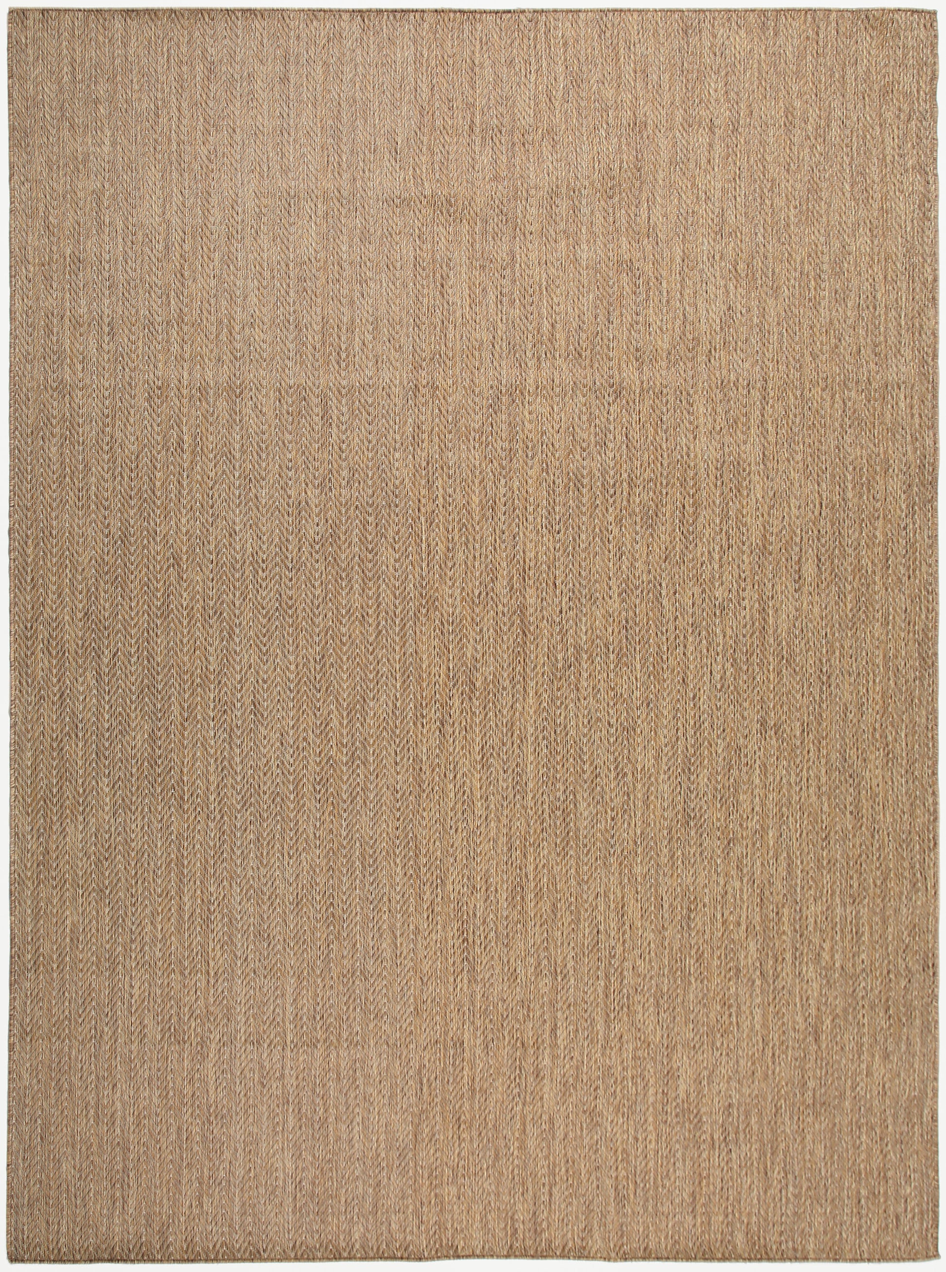 Natural beige woven rug with subtle herringbone pattern; rectangular jute/sisal texture for earthy, rustic decor.