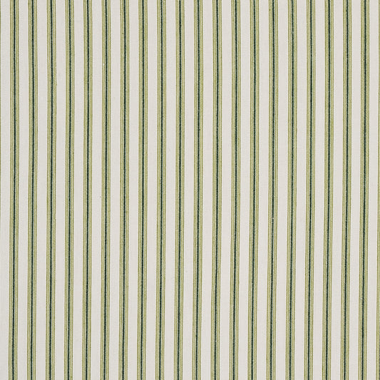 SCHUMACHER  NEW TRADITIONAL WELLFLEET TICKING STRIPE PATTERN WOVEN PATTERN WOVEN GREEN   - 60075