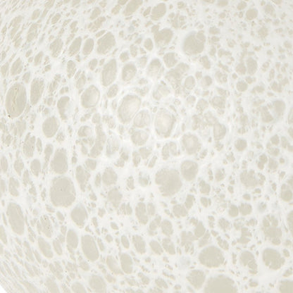 9" White Mottled Handblown Glass Table Vase