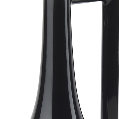 12" Black Ceramic Jug Vase